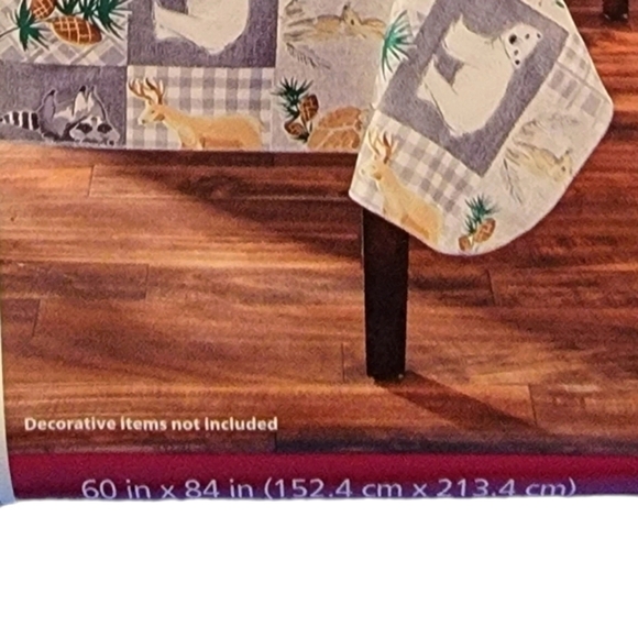 Holiday Time peva tablecloth 60 in X 84 in Rectangle. New! Winter Christmas - Picture 4 of 4